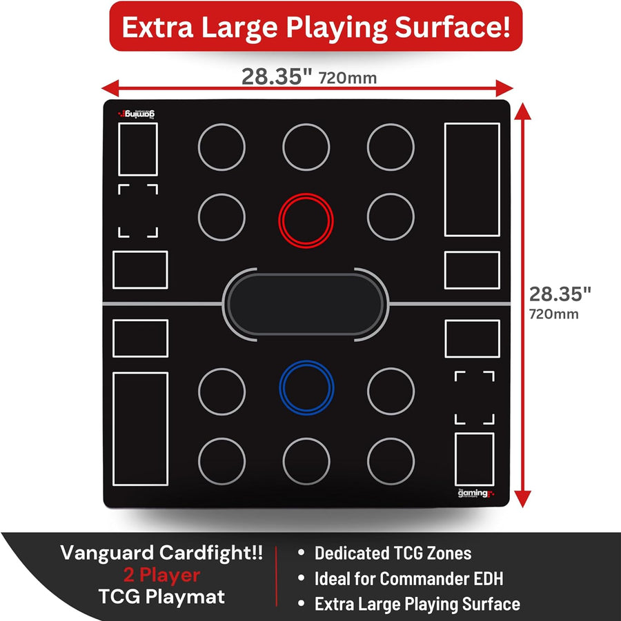 Deluxe 2 Player CARDFIGHT!! Vanguard TCG Mat Board Playmat with Rear Guard and Guardian Circles