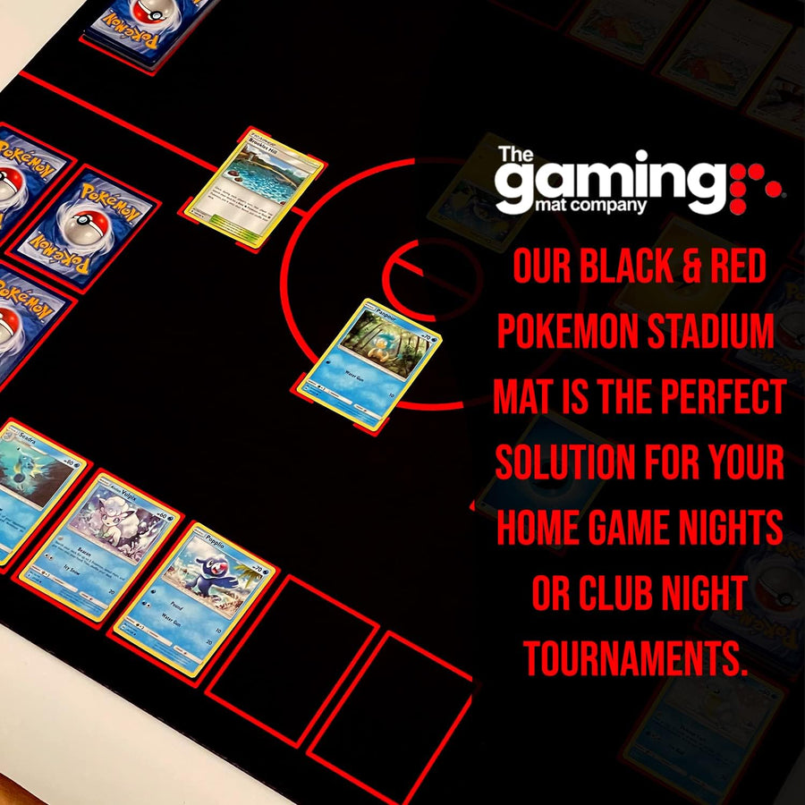 pokemon trading card game board GMC Deluxe V2 Black & Red Pokemon Gaming Mat
