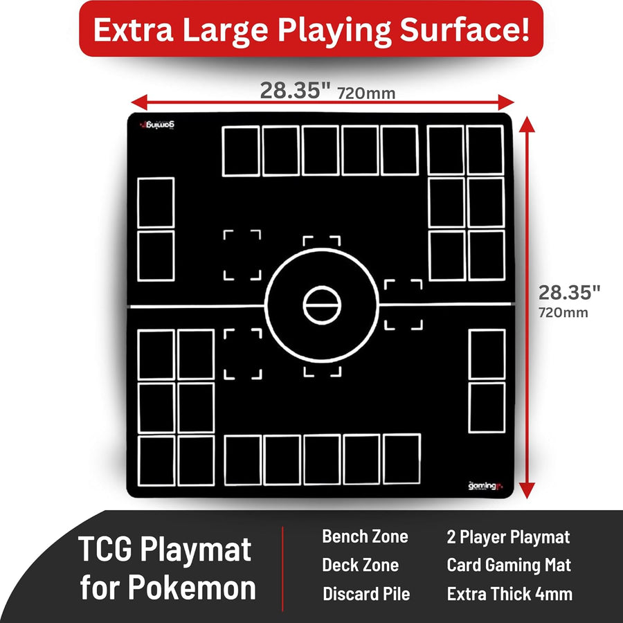 pokemon card game play mat GMC Black & White Pokemon Gaming Playmat