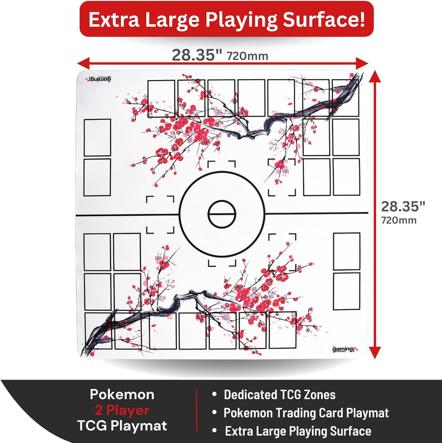 The Gaming Mat Company 2 Player Pokmon Playmat | Blossom Trading Card The Gaming Mat Company 2 Player Pokmon Playmat | Blossom Trading Card