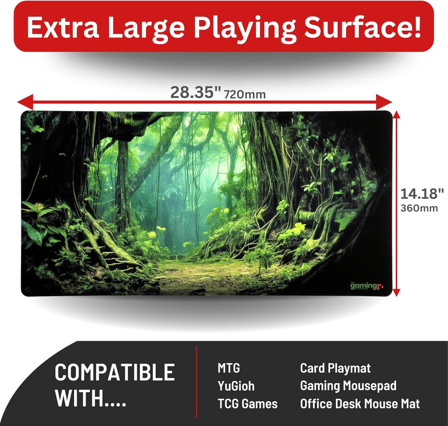 The Gaming Mat Company Single Player MTG Playmat & Gaming Mouse Pad - 28" x 14" Forest Gaming Mousepad Compatible with Magic The Gathering Playmats The Gaming Mat Company Single Player MTG Playmat & Gaming Mouse Pad - 28" x 14" Forest Gaming Mousepad Compatible with Magic The Gathering Playmats