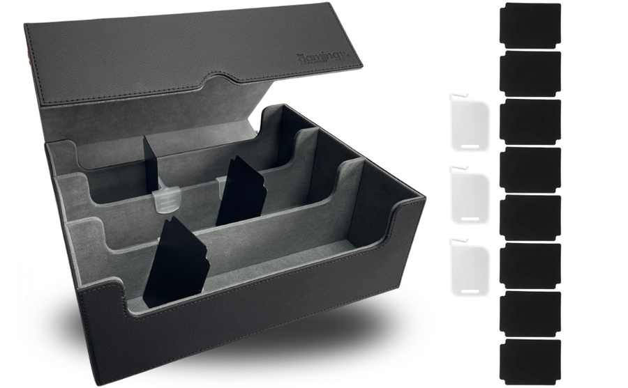 XL 1800+ Trading Card Deck Box | Premium PU Leather Commander Deck Case | The Gaming Mat Company