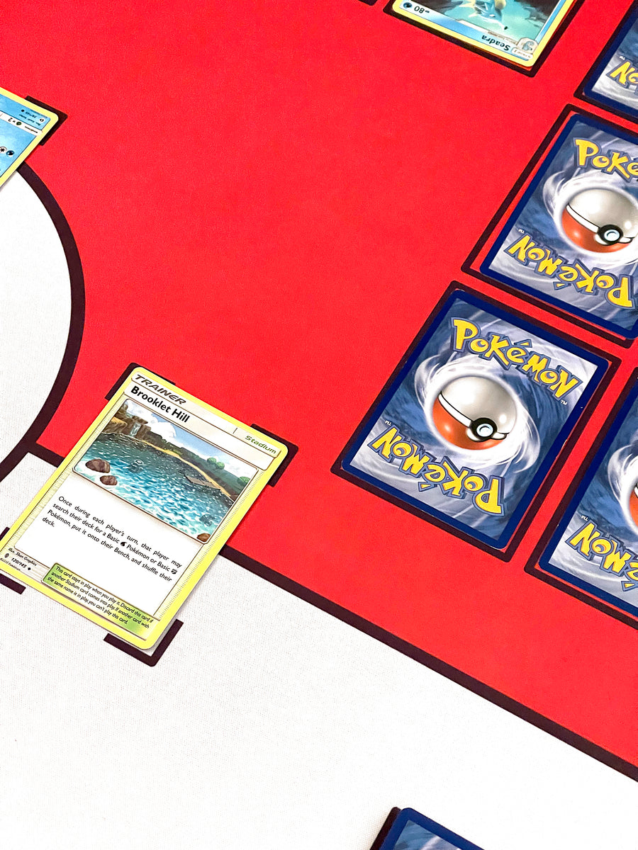 pokemon card game board The Gaming Mat Pokemon Stadium Mouse Pad XL Deluxe, Red & White