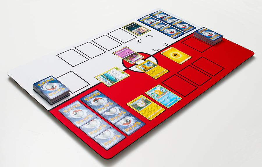 The Gaming Mat Company 2 Player Pokmon Playmat | Red and White Trading Card Battle Mat 28" x 18" (711mm x 457mm) The Gaming Mat Company 2 Player Pokmon Playmat | Red and White Trading Card Battle Mat 28" x 18" (711mm x 457mm)
