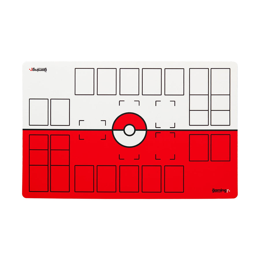 The Gaming Mat Company 2 Player Pokmon Playmat | Red and White Tradin The Gaming Mat Company 2 Player Pokmon Playmat | Red and White Tradin