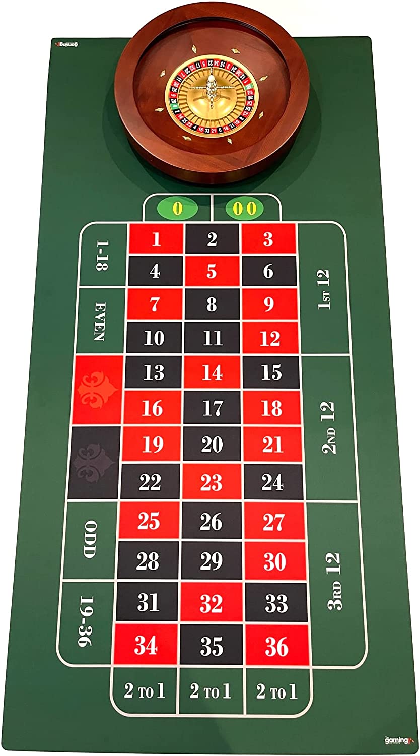 GMC Deluxe 900mm x 1800mm x 3mm Roulette Table Top Casino Mat Board Cloth